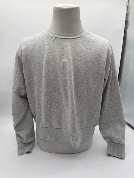 Sweaters - Adidas Women's Loose Slight Cropped Sweatshirt Light Gray Size 2X Plus Size EUC